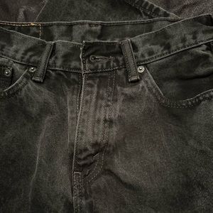 Levis Mens Black Wash Jeans